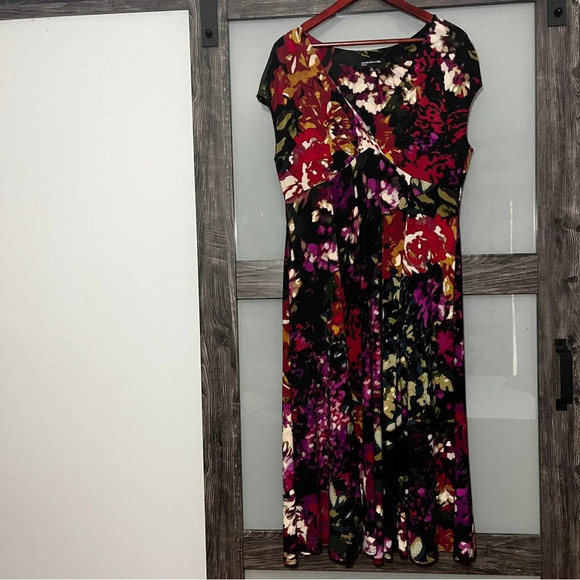 Vintage Y2K Jones New York Whimsigoth Floral Maxi Dress Empire/Baby Doll 16 - Picture 1 of 10